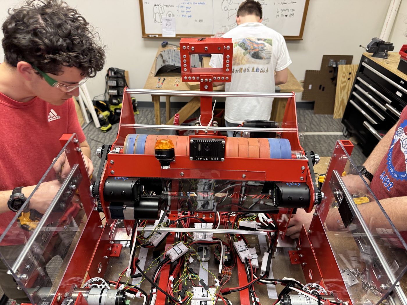 Team 5492 building the 2026 robot